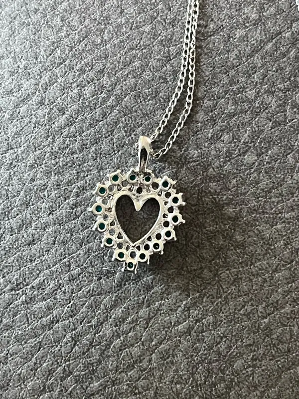Free People 925 real emerald moissanite necklace - Image 7