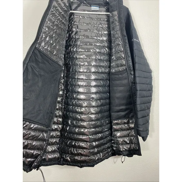 Columbia Women's White Out Mid Omni-Heat long black parka with hood size 1X NWT - Image 5