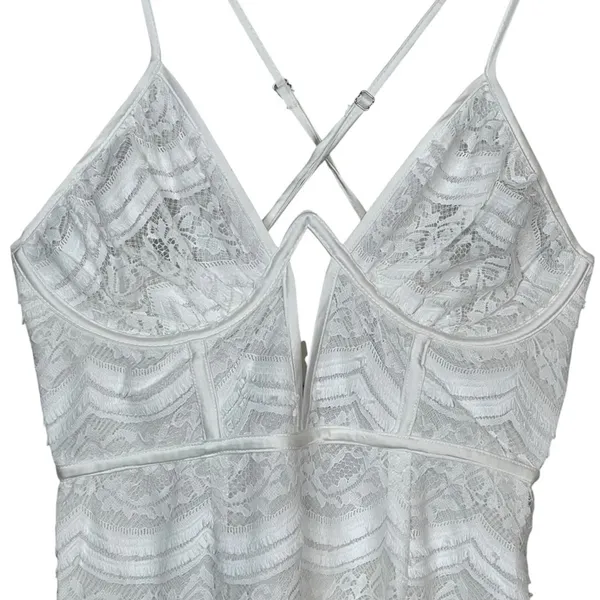 For Love and Lemons Mimi Mini White Lace Dress Size Medium NWT - Image 5