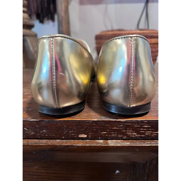 J.Crew Metallic Gold Square Toe Mary Jane Ballet Flats Size 7 - Image 8