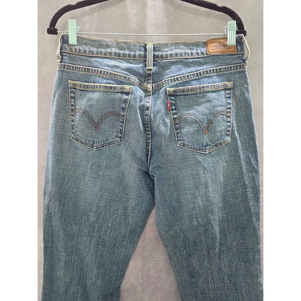 Levi's 515 Bootcut Blue Straight Leg 90s Vintage Womens Jeans 8M - Image 4