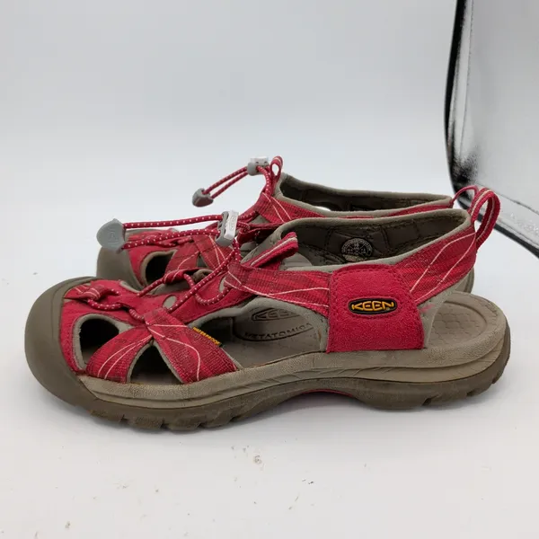 Keen Venice H2 Womens 10 Red Gray Waterproof Sport Hiking Sandals 1008473‎ - Image 2