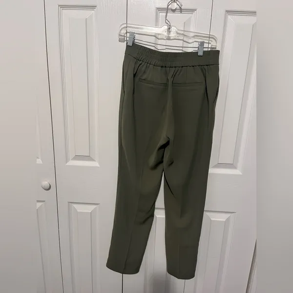 Quince Stretch Crepe Ankle Pants Olive Size 2 - Image 3