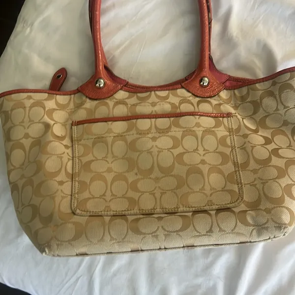 Coach Signature Floral Tote Bag Handbag Y2K - Image 9