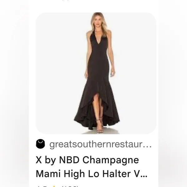 NBD Black High-Low Dress - Image 4