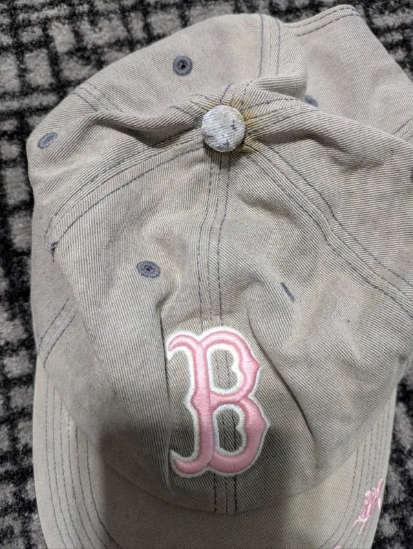 '47 Twins MLB Boston Red Sox Gray Adjustable Baseball Cap Pink - Image 7
