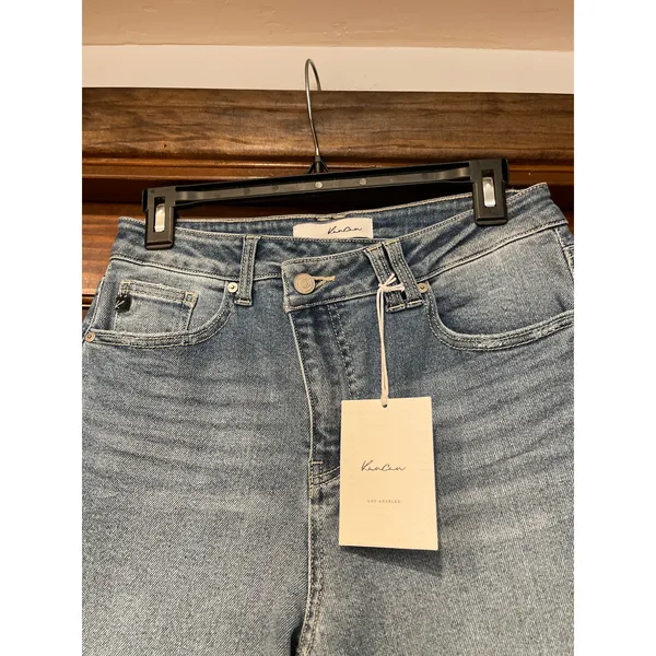 KANCAN ALONDRA HIGH RISE CROSS CROSS 90’s STRAIGHT JEAN SIZE 4 - Image 4