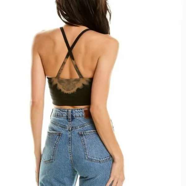 Electric Rose (REVOLVE) Grayson Crop Top Indigo Blue and Red Tie Dye - Image 7