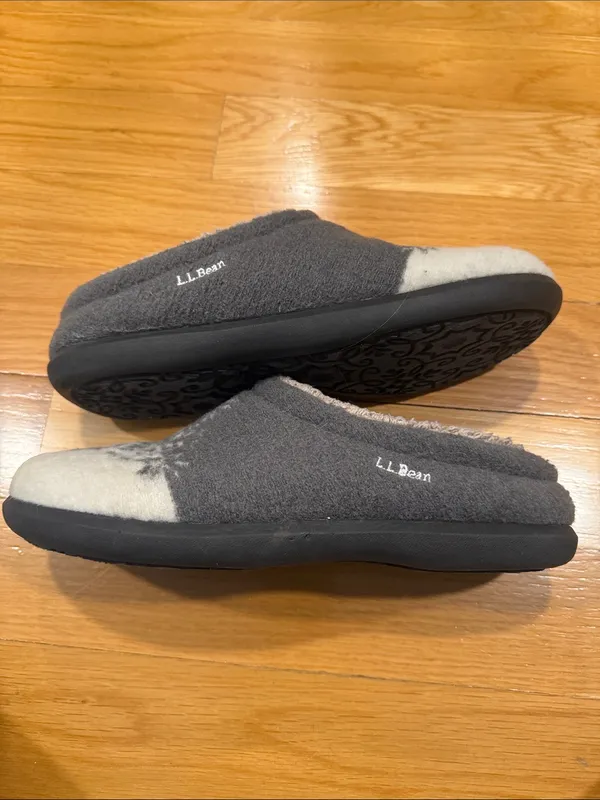 L.L.Bean Daybreak scuff motif2 slipper size 9, Gray - Image 7