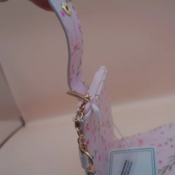Blush Crush‎ Pink Floral Bow Vegan Leather Wallet NEW - Image 4