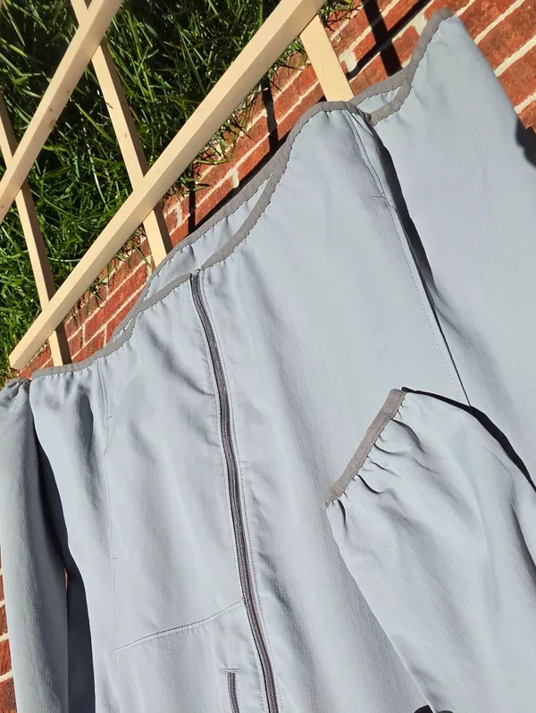 L.L. Bean womens Lightweight Windbreaker Grey Size XL Gray - Image 4
