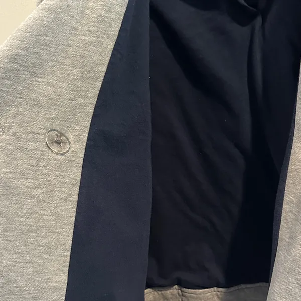 American Eagle Outfitters‎ XL Vintage Y2K Fleece Light Gray Peacoat - Image 9