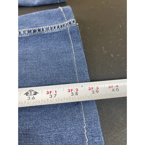We The Free Free People Flare Jeans 26 Blue Stretch Bell Bottom Boho Indie Retro - Image 12