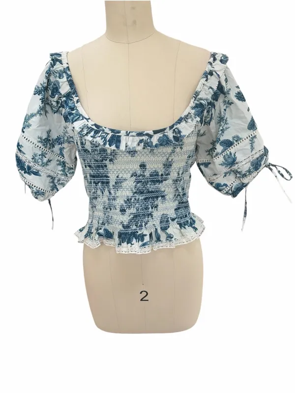 LoveShackFancy Molly floral top size xs - Image 2