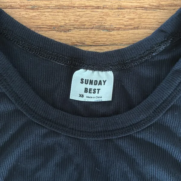 Sunday Best Black Tank Top Size XS - Image 2