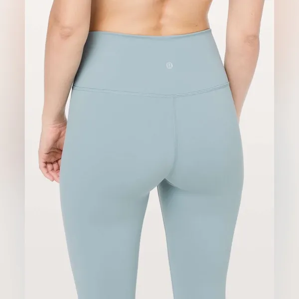 Lululemon Wunder Under Crop 21" Blue Cast Size 10 - Image 5