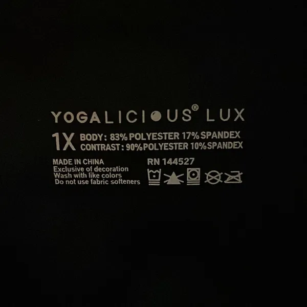 Yogalicious Lux Size 1X Black 5” Inseam Athletic Shorts - Image 4