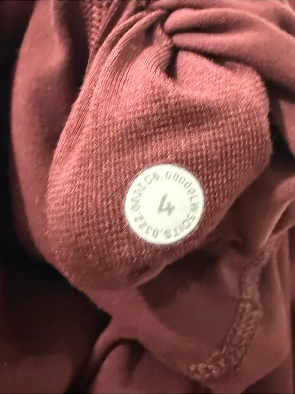 Lululemon High Rise Leggings Burgundy Maroon Yoga Pants Size 4 - Image 9