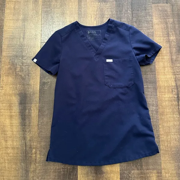 Figs Catarina One-Pocket Navy Scrub Top Size XXS - Image 5
