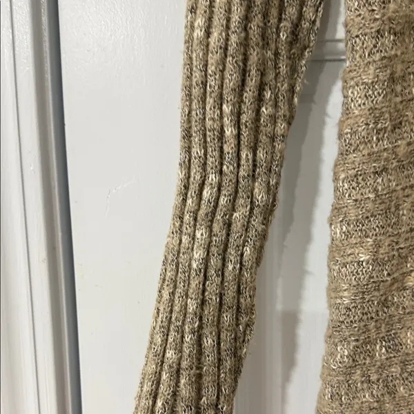 Free People Cozy Tan Women's Sweater Beached Shelled Size XS Oversized - Image 5