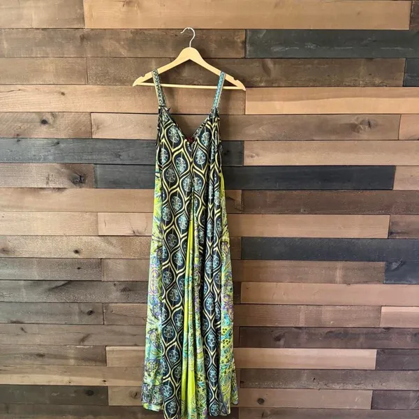 Zenobia Italia Design Boho Paisley Patchwork Maxi Dress Size 1 - Image 8