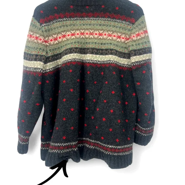 Ralph Lauren | L-XL | Hand Knit Lambswool 1/4 Zip Pullover Mock Neck Sweater - Image 4