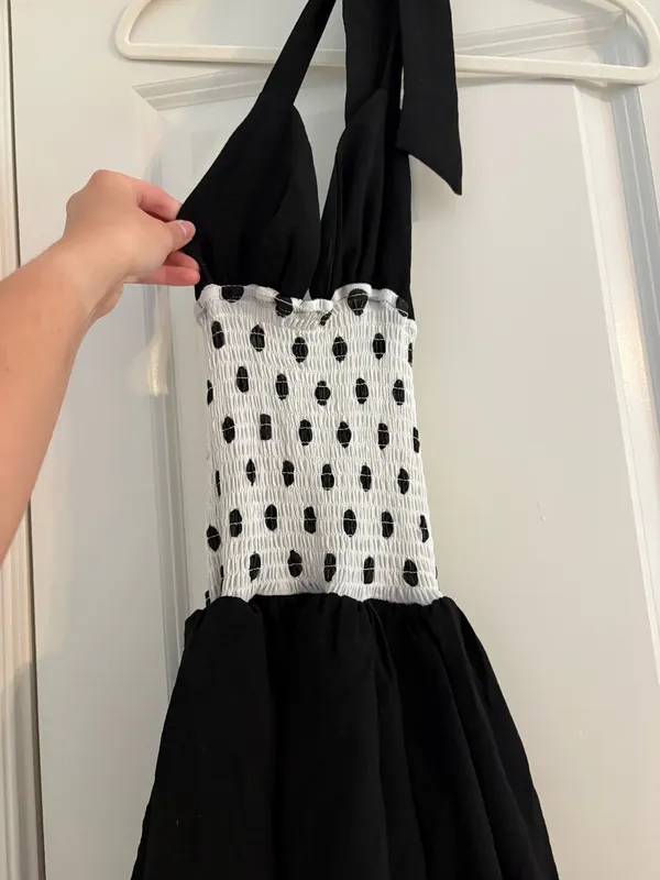 Outcast poka dot dress Black Size M - Image 2
