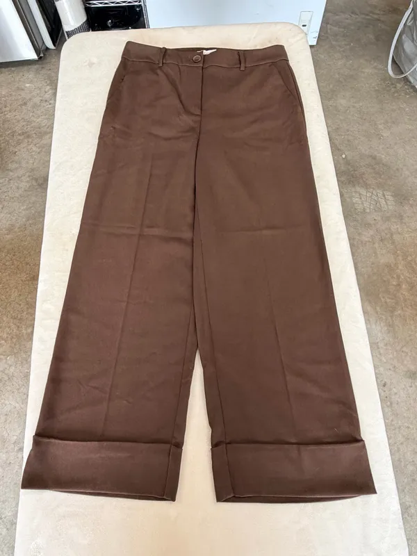 Women's LOFT Brown Cuffed Dress Pants - Image 2