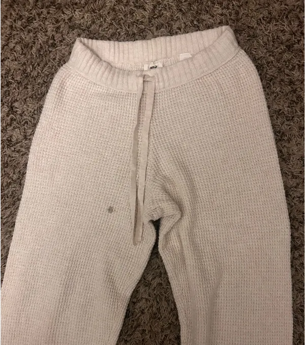 aerie cuffed sweatpants cream - Image 3