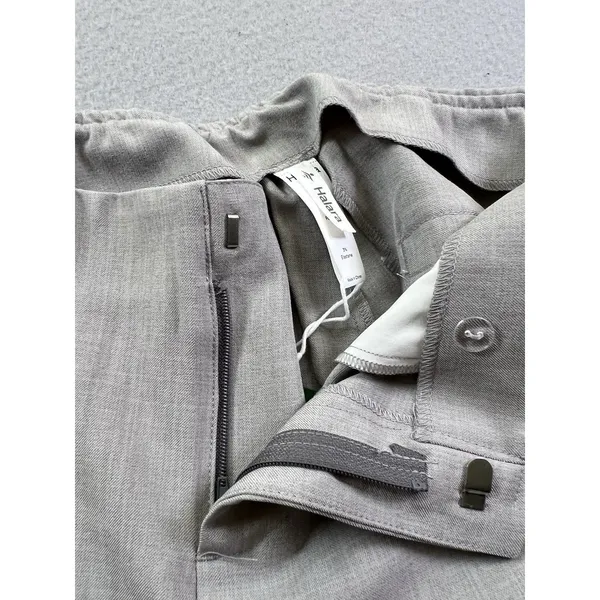 Halara Mid Rise Pocket Casual Tapered Pants Ankle Length‎ Light Gray Small - Image 12