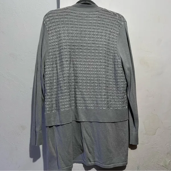 Gray Open Front Cardigan peck peck :Box G - Image 7