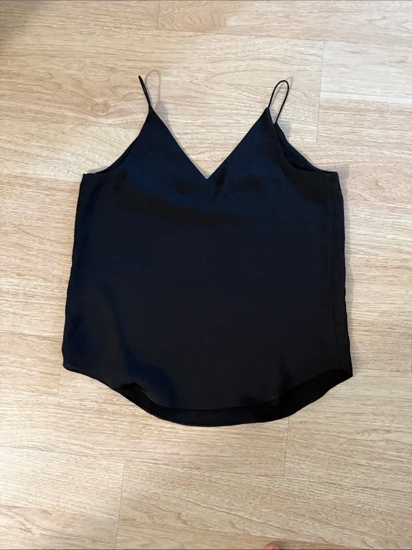 Express Black Women's Satin Camisole Top Women’s Lightweight Layering Size Small - Image 5
