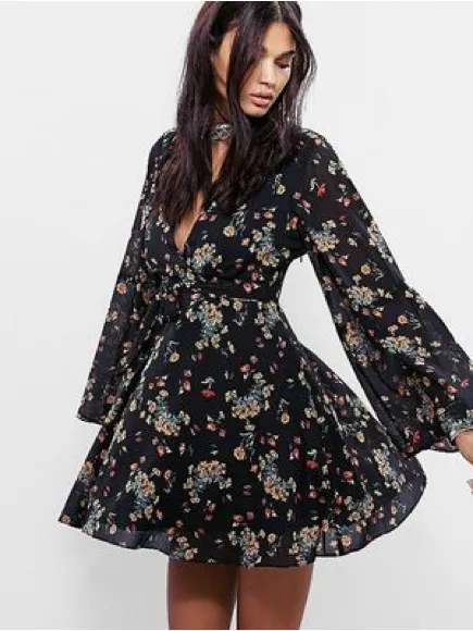 Free People Lilou Floral Print Mini dress - Image 3