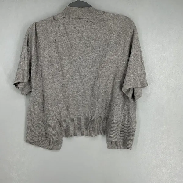 Apt 9 Womens Cardigan Gray Short Sleeve Open Front Knit Shrug Size S - Image 3