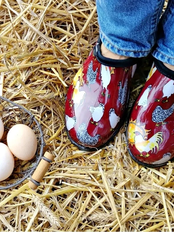 New Sloggers Original Garden Shoe Size 7 Chicken Barn Red Rain Backdoor Comfort - Image 2