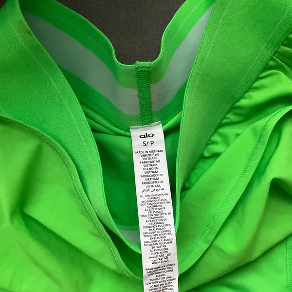Alo Yoga Match Point Tennis Skirt Green Glow S - Image 3