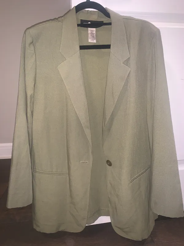 SagHarbor Oversized Olive Green Blazer - Image 2