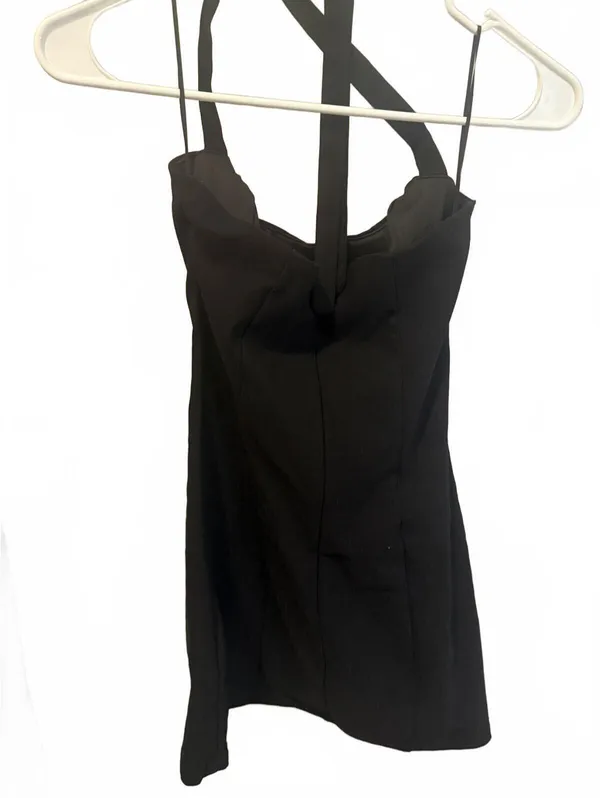 Edikted Black Halter Neck Dress Size M NWT - Image 2