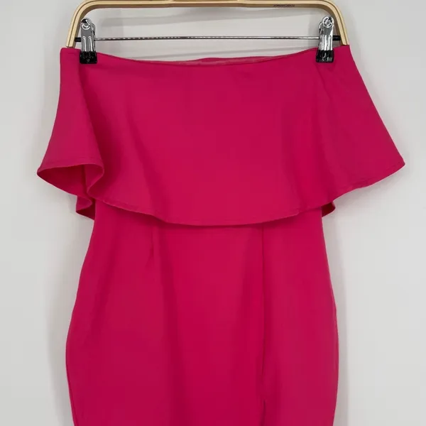 Aritzia Superdown Off The Shoulder Mini Dress Size Small Pink Barbiecore Party - Image 5