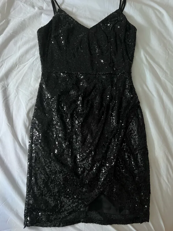 Lulus Black Sparkly Hoco Dress  - Image 2