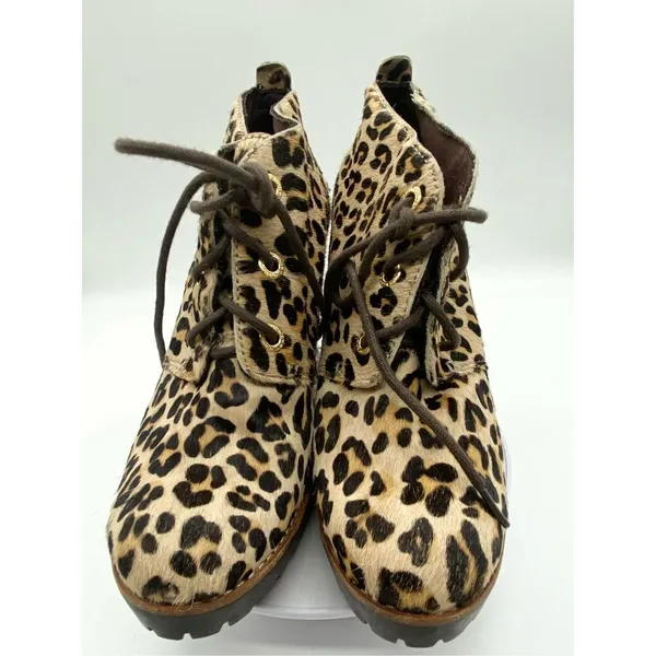 Sperry Princetons Top Sider Princeton boot leather lace up pony hair chunky heel - Image 2