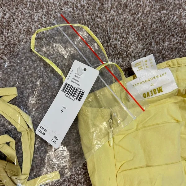 Anthropologie Women's Yellow Crop-top - Image 3