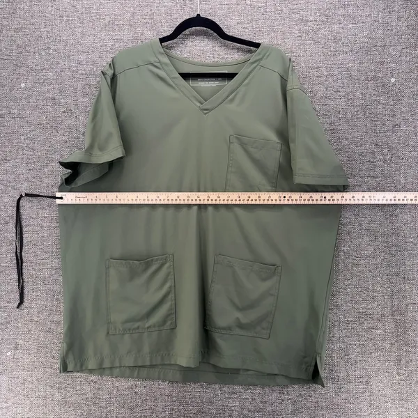 Scrubology Womans Scrub Top Size 2XL Olive Green Nurse Doctor‎ Medical Uniform - Image 11