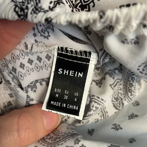 Bandana Top White Black Tube‎ Top Festival EDM Rave Party Country Concert size M - Image 4