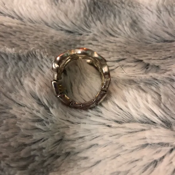 Silver heart ring Black Size 8 - Image 3