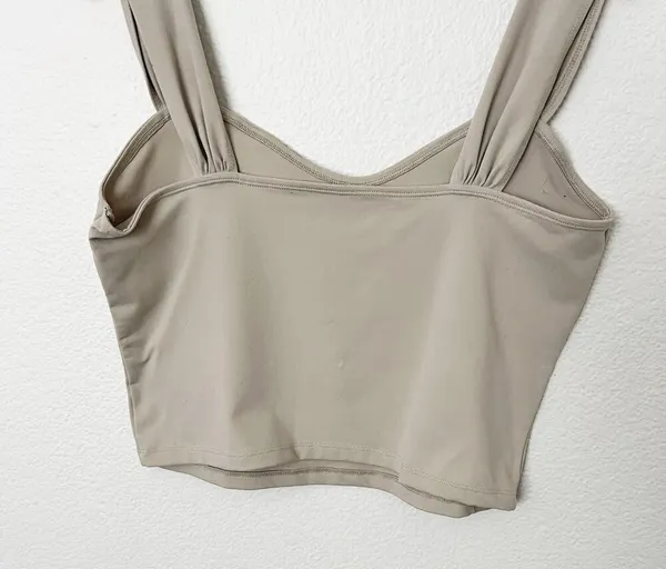 [Abercrombie & Fitch] Nude Light Taupe Soft Sweetheart Crop Tank Top Sz Large L - Image 6