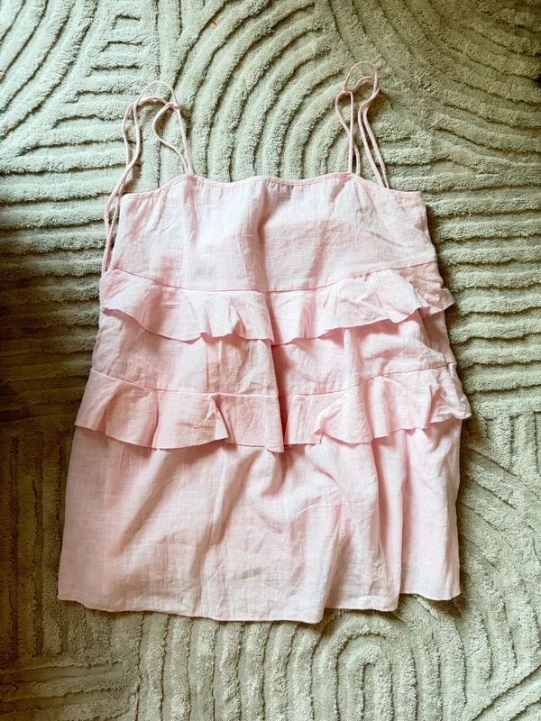 Edikted Dorothia Sheer Linen Look Mini Dress - Image 2