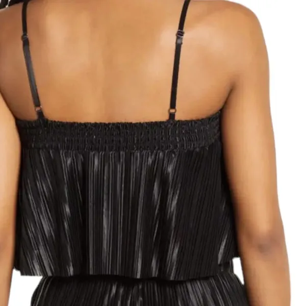 NWT BP Nordstroms Black Plissé Sleeveless Pleated Crop Top Women’s Sz XL - Image 3