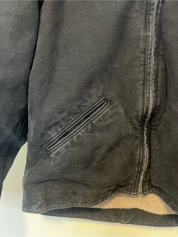 Carhartt Black Hooded Sherpa-Lined Field Jacket - Image 4