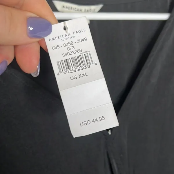 NWT  Black Faux Wrap BodySuit - Image 5
